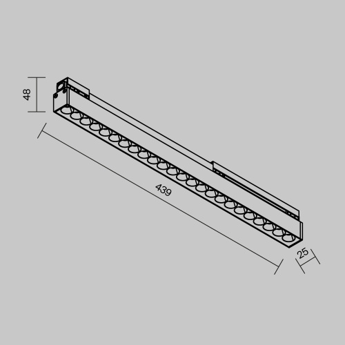 Уличный трековый светильник Outdoor O-TR02-2-S-24WB3K фото 3
