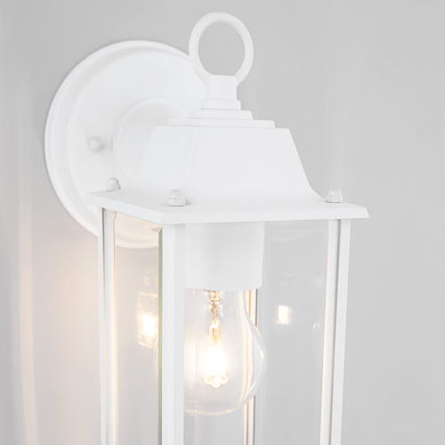 Уличный настенный светильник Brick белый IP33 1008D белый фото 2