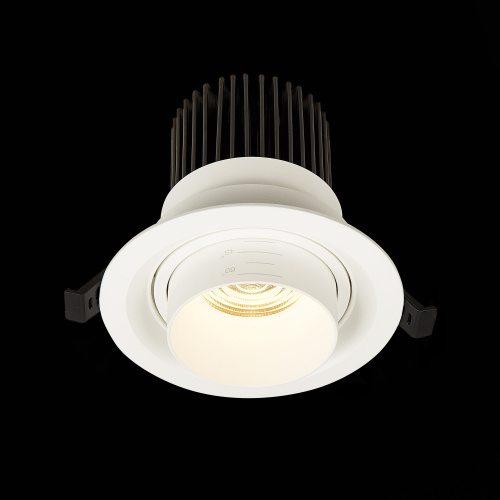 ST701.538.12 Св-к встр. Zoom Белый LED 1*12W 3000K 960Lm Ra90 15°-60° IP20 D115xH95 170-240V Встраиваемые светильники фото 7