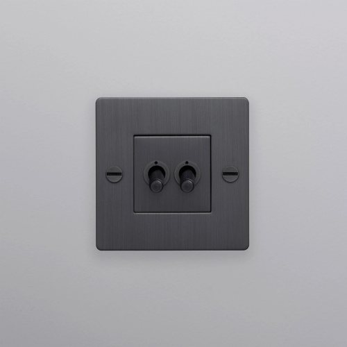 Выключатель 1G Double smoked bronze