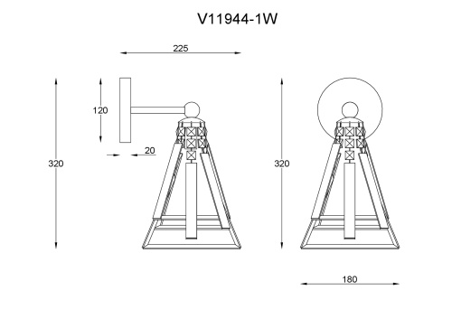 Светильник настенный Moderli V11944-1W Brass фото 2
