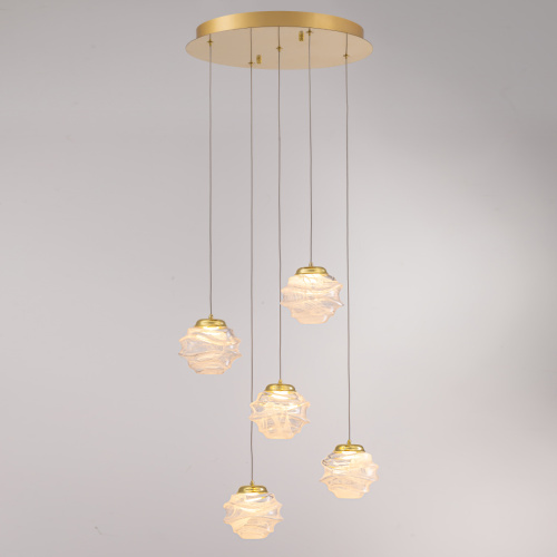 Подвесной светильник MD25030003-5A gold/clear фото 4