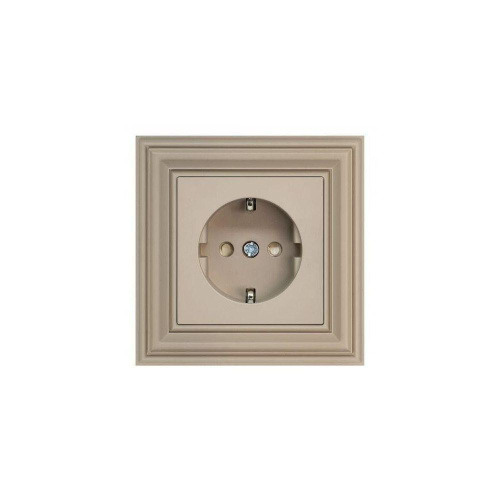Розетка 2P+E Liregus Retro кремовый омбре 29-124