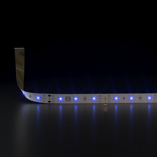 Светодиодная лента 12 В 4,8 Вт/м 60 Led/м 2835 IP20, синий, 5 м Лента светодиодная 12V 4,8W 60Led 2835 IP20 синий, 5м фото 2