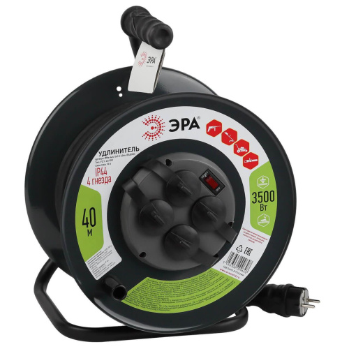 Удлинитель силовой ЭРА RMx-4es-3x1.5-40m-IP44(kg) Б0046848 Удлинитель силовой ЭРА RMx-4es-3x1.5-40m-IP44(kg) Б0046848