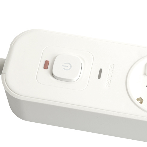 Сетевой фильтр 3-местный с/з STEKKER 3x1мм2, 1,8 м, 250В, 16А, 2 USB-A+2 Type-C, серия Nova, белый фото 7