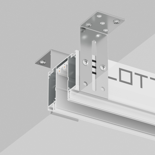 TR2014-WH Профиль-трек SLOTT for DENKIRS SMART, для натяжных потолков, 2 м, алюминий, белый фото 5