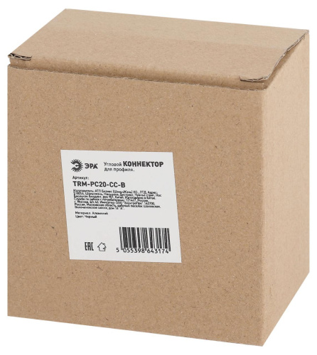 Коннектор ЭРА TRM-PC20-CC-B угловой для магнитного трекового шинопровода NOVA TRM-PC20 черный Б0054793 фото 2