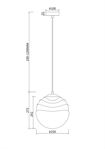 Подвесной светильник Maytoni P074PL-01BS фото 3