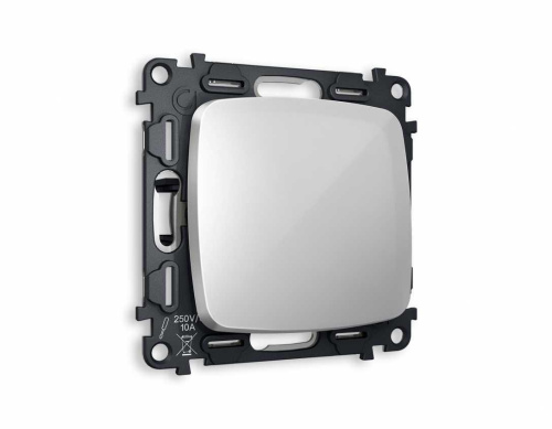 Комплект механизма 1-кл выключателя AMBRELLA VOLT OMEGA Серебро глянец QUANT (OP4010, VM101) MO401010