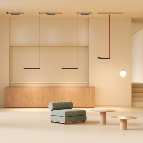 DK5674-BK Cветильник для трека-ремня Belty Smart, серия Linear, со светодиодом, L323*W40*H45мм, 48V DC, 12W, RA90, 120°, 2700-6500K, IP20, черный, алюминий фото 2