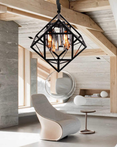 Подвесной светильник Lumina Deco Brutte LDP 11339-4 BK фото 4