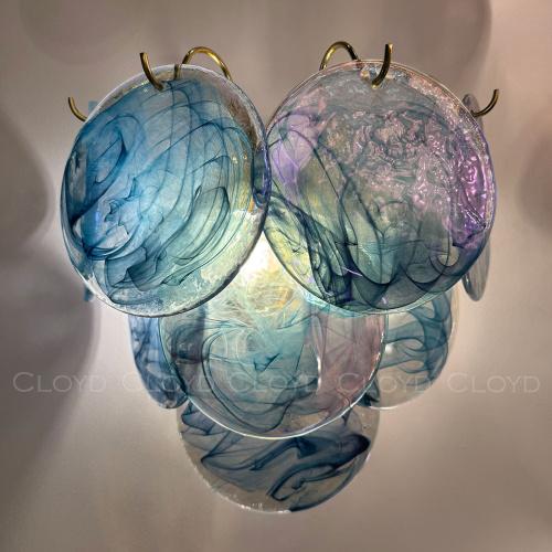 Бра Cloyd LINZE-B W2 / выс. 32 см - латунь - голубое стекло (арт.20483) фото 6