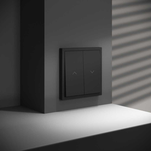 Выключатель встраиваемый Voltum S70 для жалюзи 10А черный матовый VLS020708 фото 2