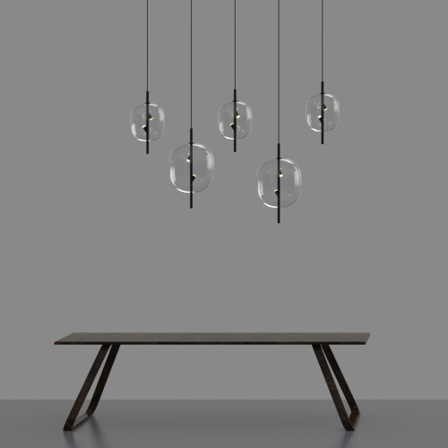 Подвесной светильник 10018P/1 black/clear фото 3