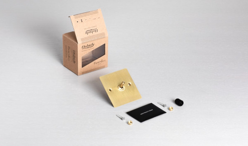 Выключатель 1G Toggle Brass фото 3