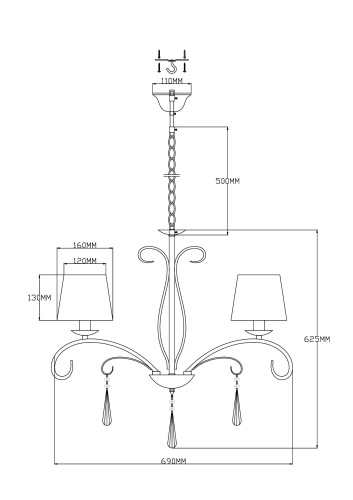 Люстра подвесная Moderli V2601-5P Aramco фото 3 Люстра подвесная Moderli V2601-5P Aramco фото 3