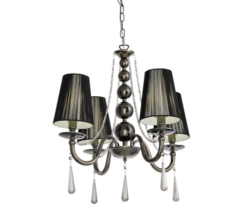 Хрустальная подвесная люстра Lumina Deco Fabione LDP 1200-4 BK фото 7