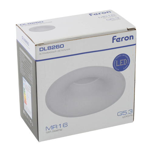 Светильник встраиваемый Feron DL8260 потолочный MR16 G5.3 прозрачный, белый фото 10