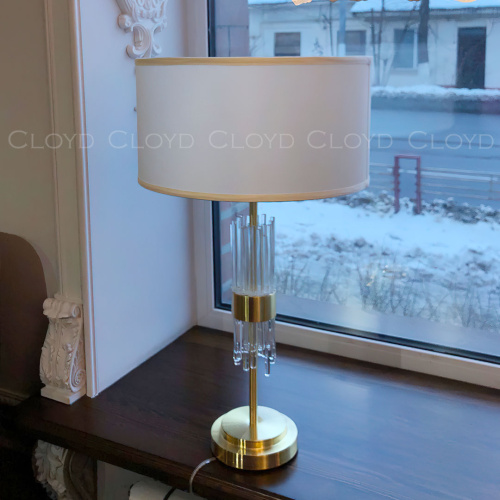 Настольная лампа Cloyd MERROW-B T1 / белый абажур - латунь (арт.30079) фото 2