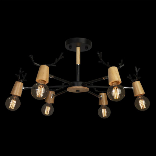 10024/6 Black Люстра на штанге LOFT IT Sven фото 2 10024/6 Black Люстра на штанге LOFT IT Sven фото 2