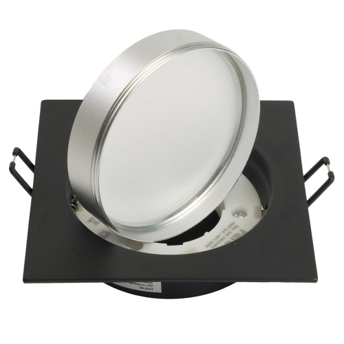Светильник встраиваемый Feron DL506 потолочный GX53 черный + серебро квадрат фото 2