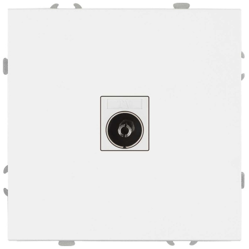 Розетка ЭРА Galaxy 15-3101-01 TV одиночная IP20 белый Б0070715