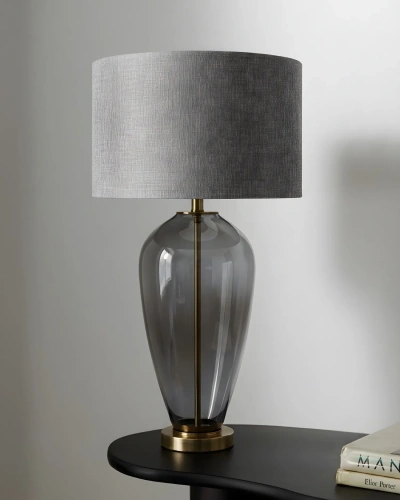 Серая настольная лампа "Бардет"