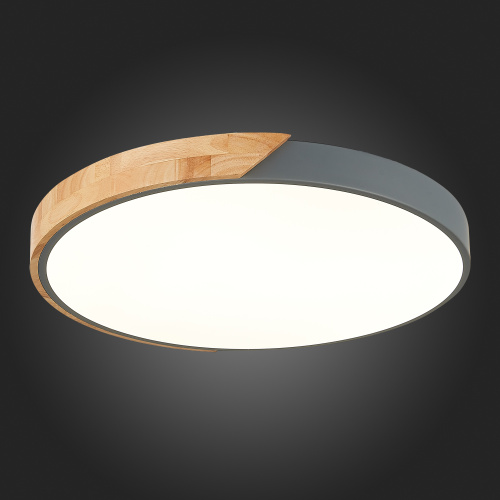 SLE200972-01 Светильник потолочный Серый, Светлое дерево/Белый LED 1*45W 3000K/4000K/6000K FESTA фото 3