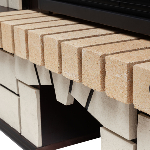 Электрокамин RealFlame Stone STD AO античный дуб с очагом Majestic Lux Brass фото 4