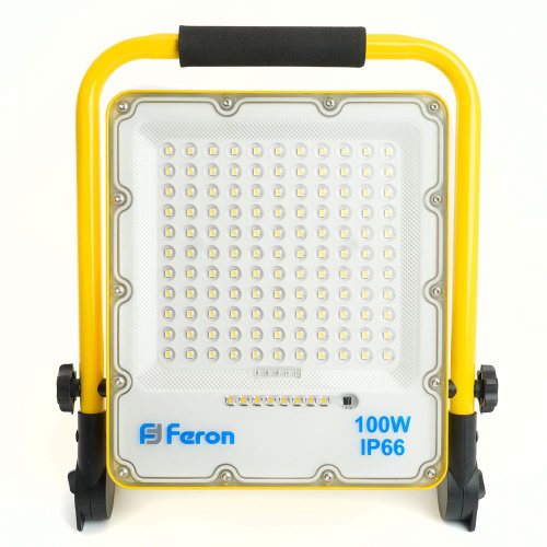 Светодиодный прожектор Feron LL-952 переносной с зарядным устройством IP66 100W 6400K фото 3