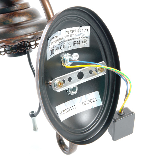Светильник садово-парковый Feron PL591 на стену вниз 60W 230V E27, коричневый фото 7
