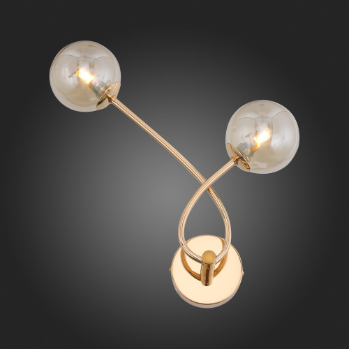 SL435.201.02 Бра ST-Luce Золотистый/Коньячный G9 2*3W PARLLAONE фото 2