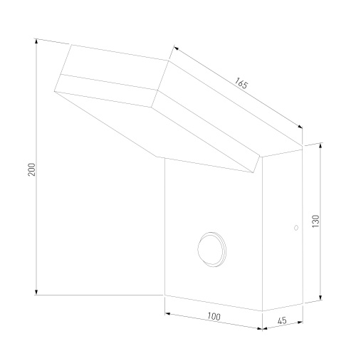 Уличный настенный светильник с датчиком движения Sensor 3000K IP54 1541 TECHNO LED черный фото 5