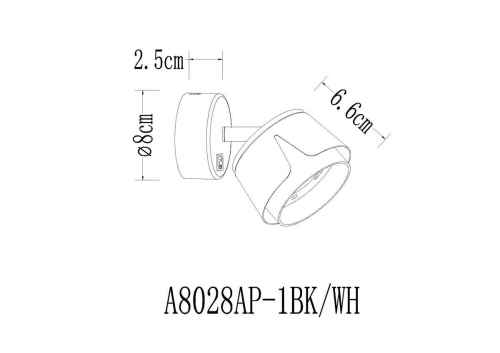 Спот Arte Lamp Amaks A8028AP-1BK фото 2