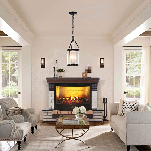 Каминокомплект COUNTRY/БРУКЛИН Античный дуб с очагом Электроочаг FIRESTAR/ФАЕРСТАР 33 фото 3