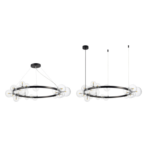 SL1165.403.24 Светильник подвесной ST-Luce Черный/Прозрачный G4 24*5W NECTON фото 7