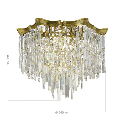 SL1659.302.10 Светильник потолочный ST-Luce Латунь/Прозрачный E14 10*60W OFELIA фото 2