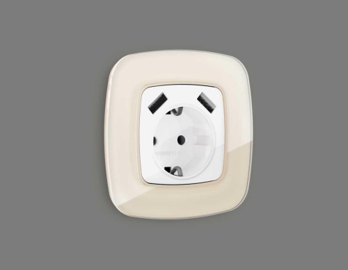 Лицевая панель розетки AMBRELLA VOLT OP1090 фото 2