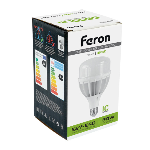 Лампа светодиодная Feron LB-65 E27-E40 60W 175-265V 4000K фото 6