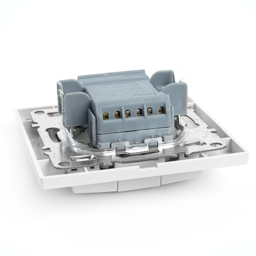 Выключатель 3-клавишный STEKKER  PSW10-9007-01, 250В, 10А, серия Эрна, белый фото 4
