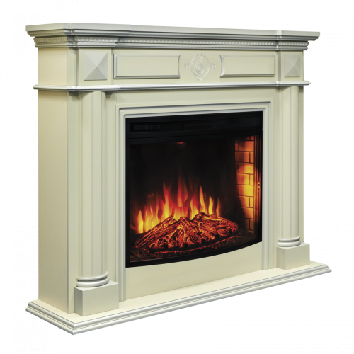 Каминокомплект WAGNER/ВАГНЕР Айс кашемир с серебряной патиной с очагом Электроочаг FIRESPACE/ФАЕРСПЕЙС 33 фото 3