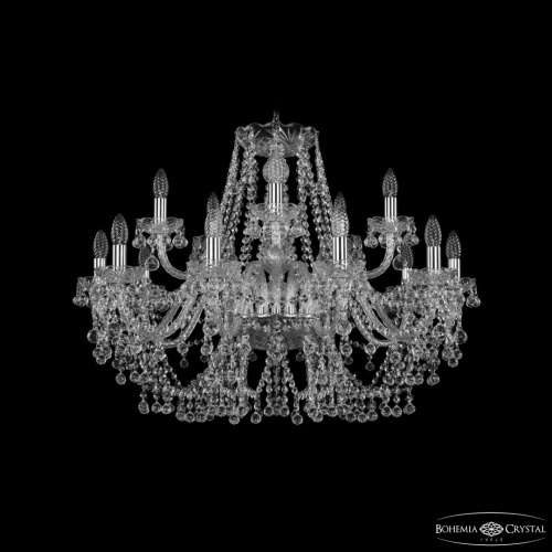 Люстра хрустальная 1409/10+5/300 Ni Bohemia Ivele Crystal (Богемия Ивеле Кристалл)
