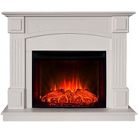 Каминокомплект CAROLINA/БОСТОН Бьянко с очагом Электроочаг EVRIKA 25.5