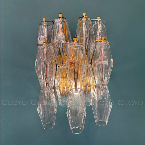 Бра Cloyd CALCUTTA W1 / выс. 37 см - латунь - прозрачн.стекло (арт.20485) фото 5