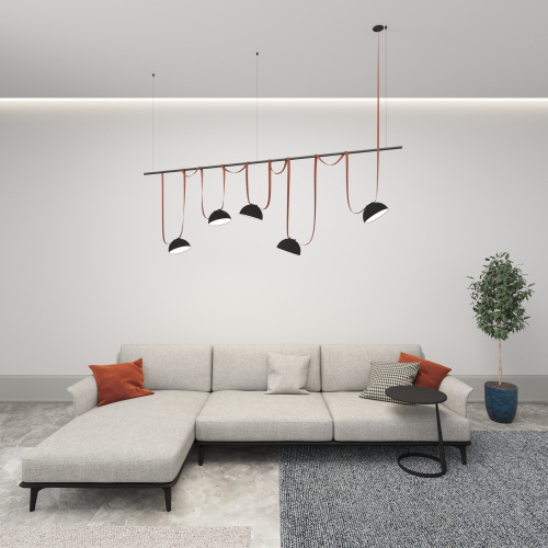 DK5660-BK Cветильник для трека-ремня Belty Smart, серия Flow со светодиодом, D220*H117мм, 48V DC, 24W, RA90, 120°, 3000-5700K, IP20, черный, алюминий фото 6