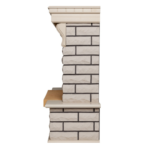 Каминокомплект COUNTRY/БРУКЛИН Белый дуб с очагом Электроочаг EPSILON 26 фото 3