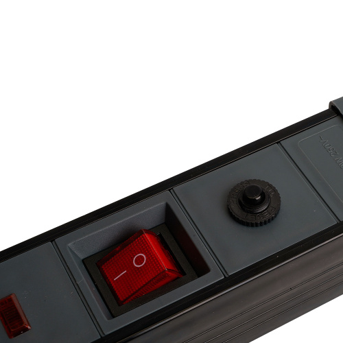 Сетевой фильтр 6-местный с/з STEKKER 3x1мм2, 1,8 м, 250В, 16А, серия Techno, HM22-61-02, черный фото 6