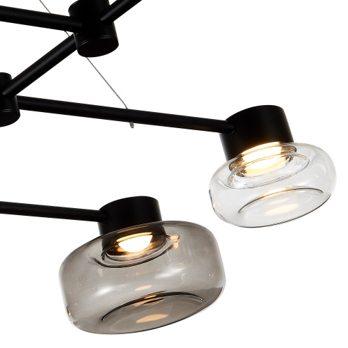 SL6005.403.08 Светильник подвесной ST-Luce Черный/Дымчатый, Прозрачный LED 8*3W 3000K VALLO фото 8