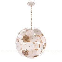 Люстра Cloyd SOLAR C12 / Ø50 см - бел.керамика - золото (арт.10660)